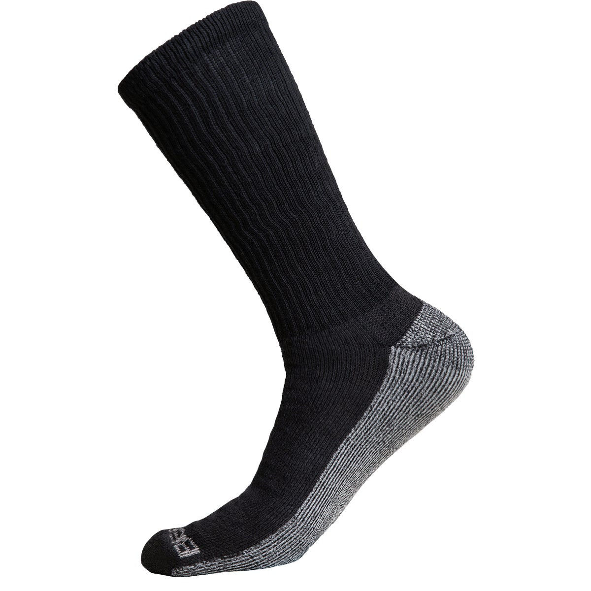 Berne Men's 12 to 15 Black Everyday Work Crew Socks (3-Pack)