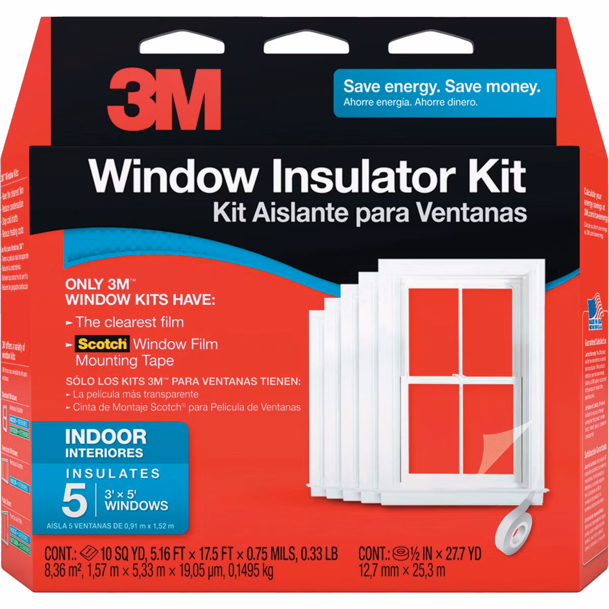 3M 62 In. x 210 In. Indoor Window Insulation Kit (5-Pack)