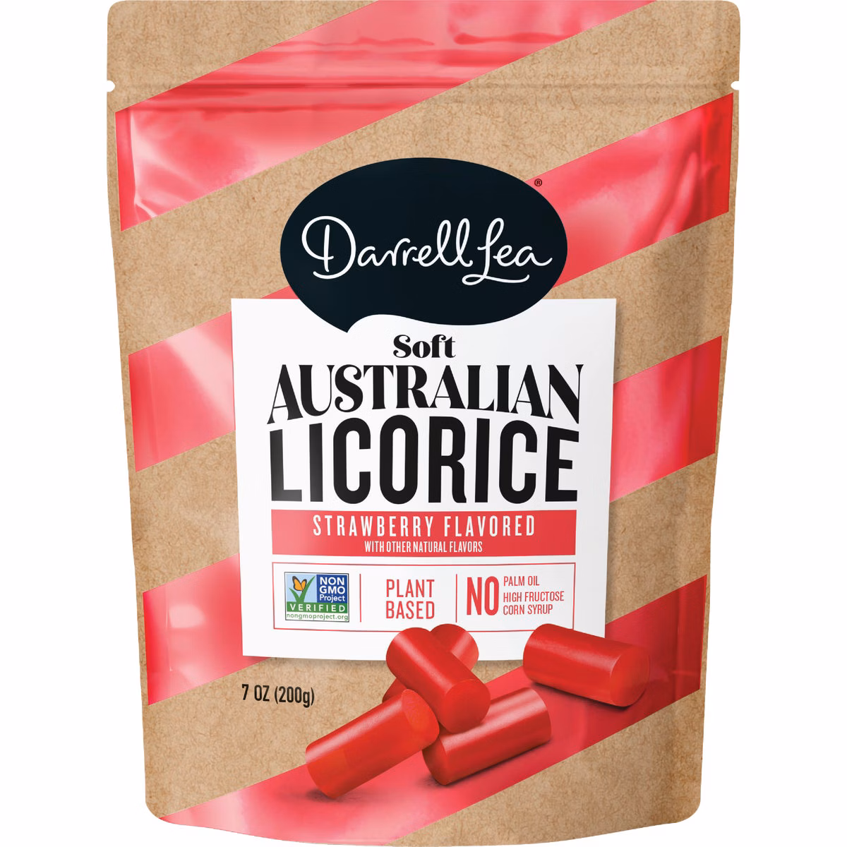 Darrell Lea Strawberry Flavor 7 Oz. Soft Australian Licorice