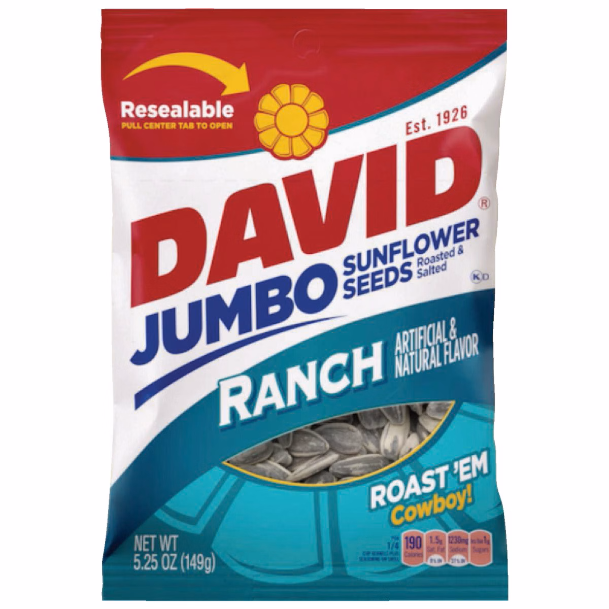 David 5.25 Oz. Ranch Sunflower Seeds