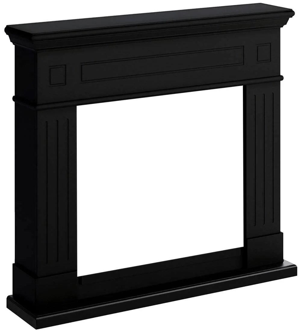 Larsen Fireplace Frame, Deep Black