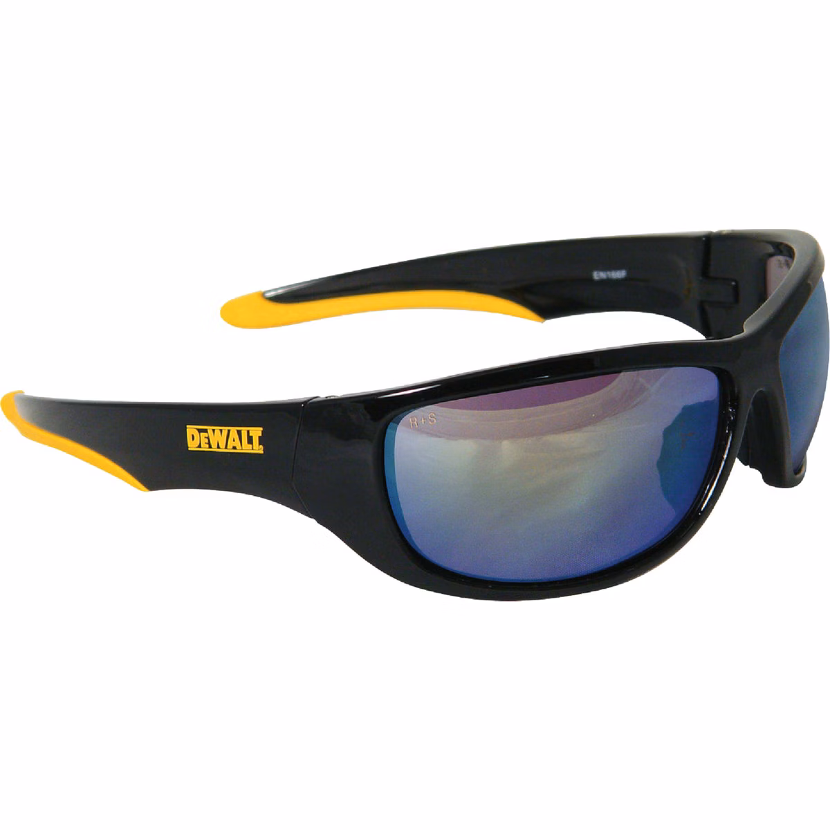 DEWALT Dominator Black/Yellow Frame Safety Glasses with Yellow Mirrored Lenses
