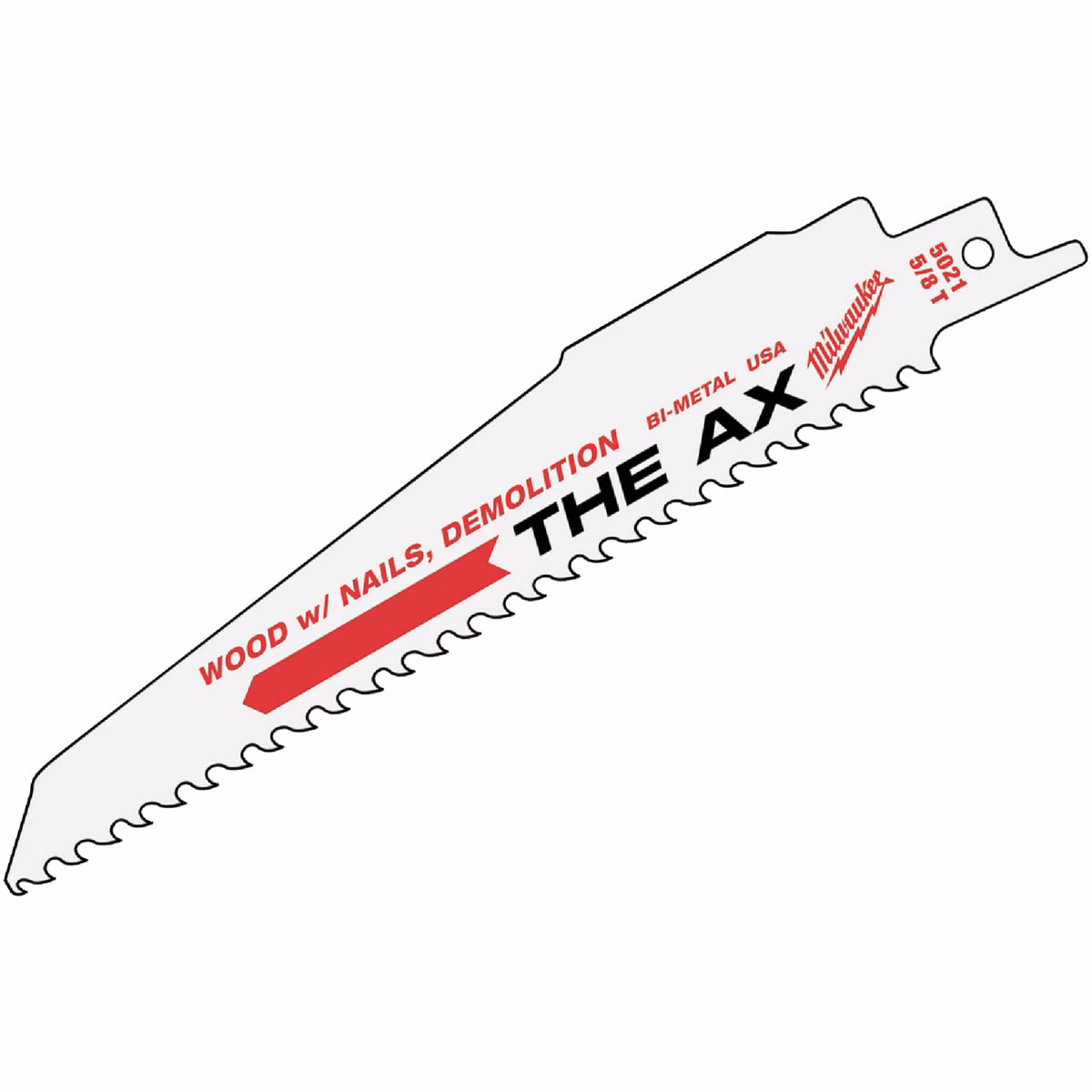 Milwaukee SAWZALL The AX 9 In. 5 TPI Wood with Nails Demolition Reciprocating Saw Blade (25-Pack)