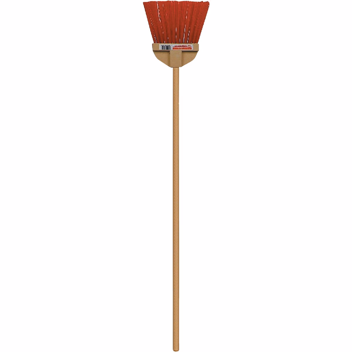Bruske 9 In. W. x 37 In. L. Wood Handle Flared Lobby Household Broom, Brown Bristles