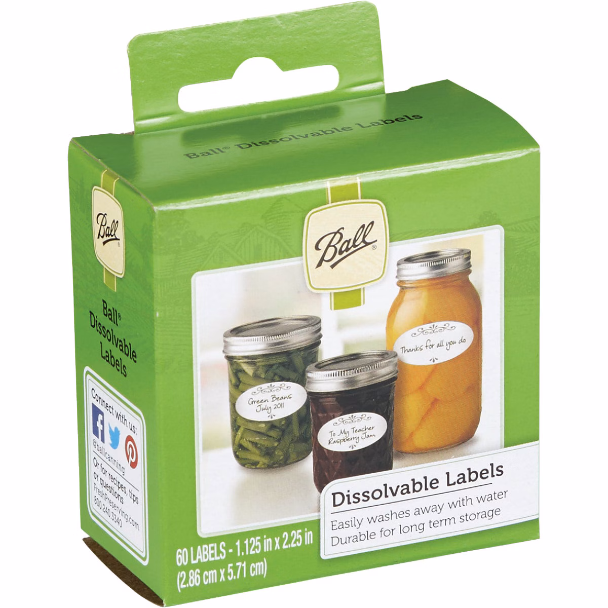 Ball Dissolvable Jar Label (60-Pack)