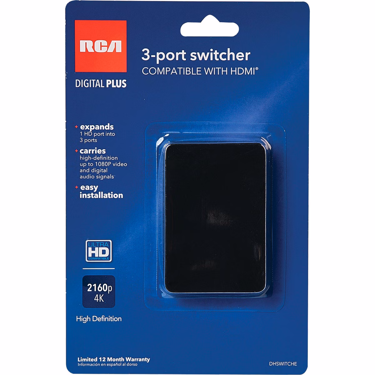 RCA 1 HDMI Port to 3 HDMI Port Switcher Adapter