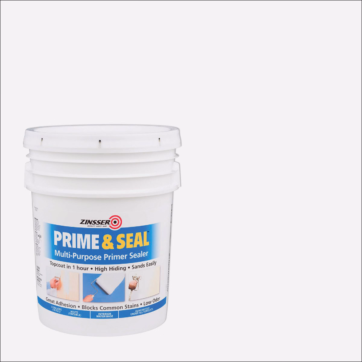 Zinsser Interior Prime & Seal Water-Based Primer, White, 5 Gal.