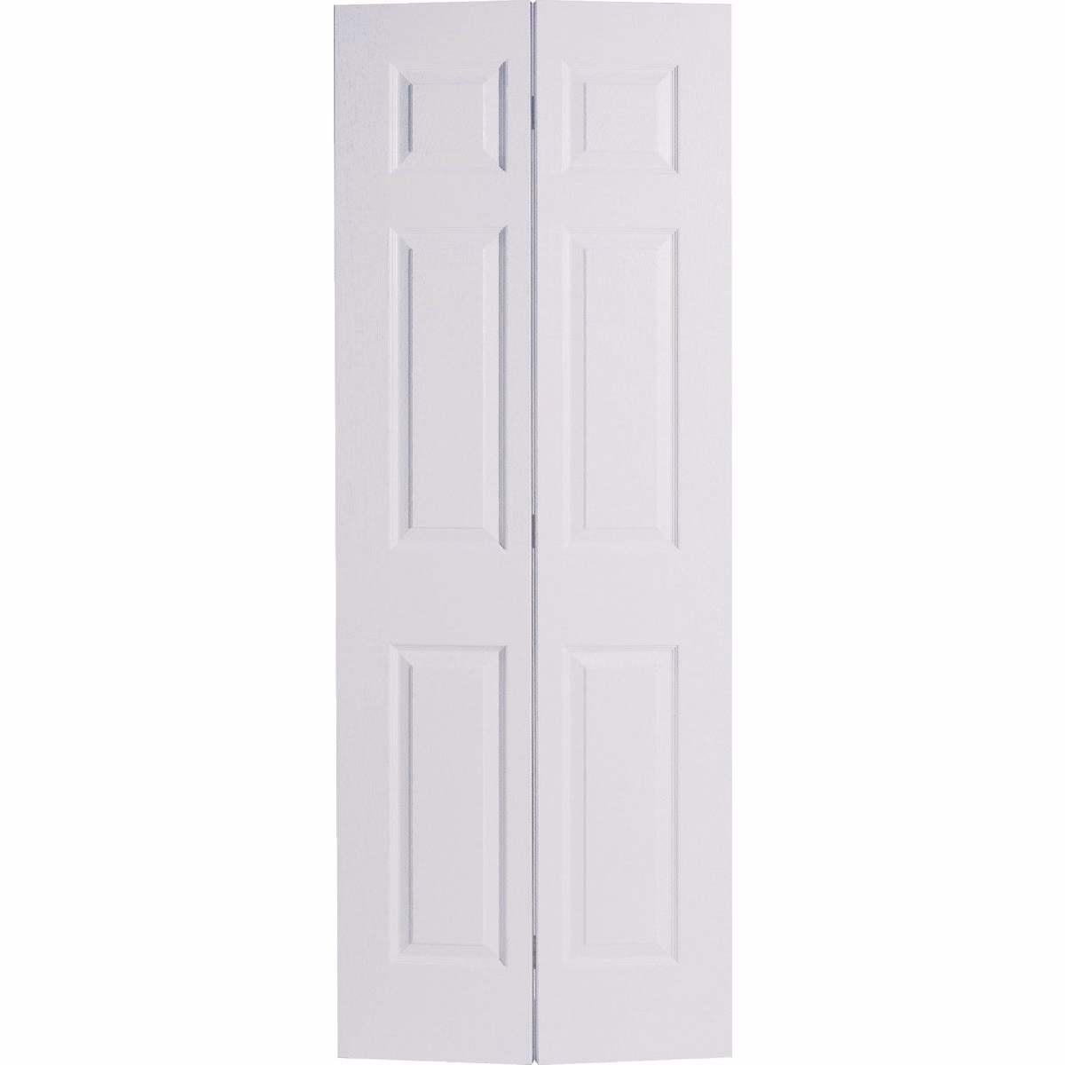 Masonite 30 In. W x 79 In. H Textured Hardboard Primed White 6-Panel 2-Door Bifold Door
