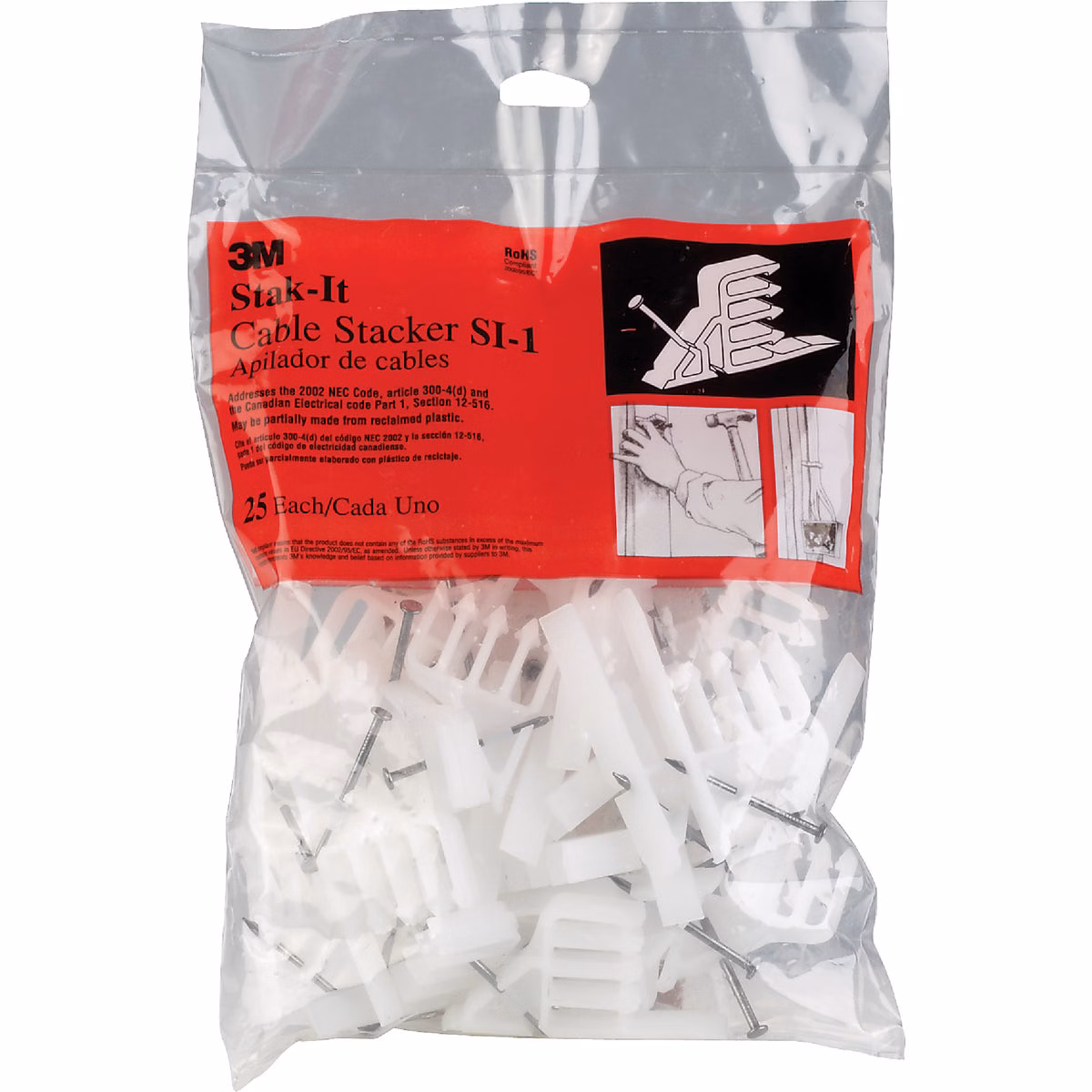 3M Stak-It 14/2 to 10/2 AWG Reclaimed Plastic Cable Stacker (25-Pack)