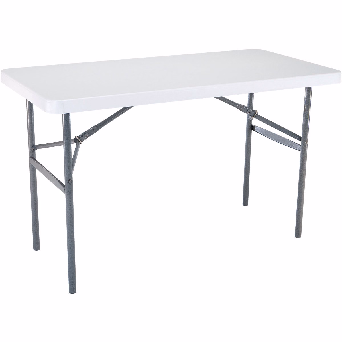 Lifetime 4 Ft. x 24 In. White Granite Light Commercial Folding Table