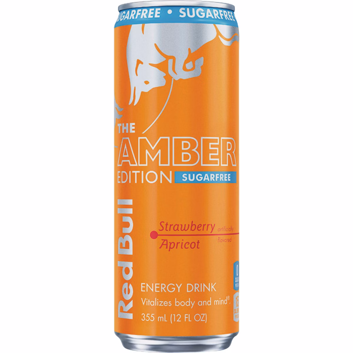Red Bull 12 Oz. Sugar-Free Amber Strawberry Apricot Energy Drink
