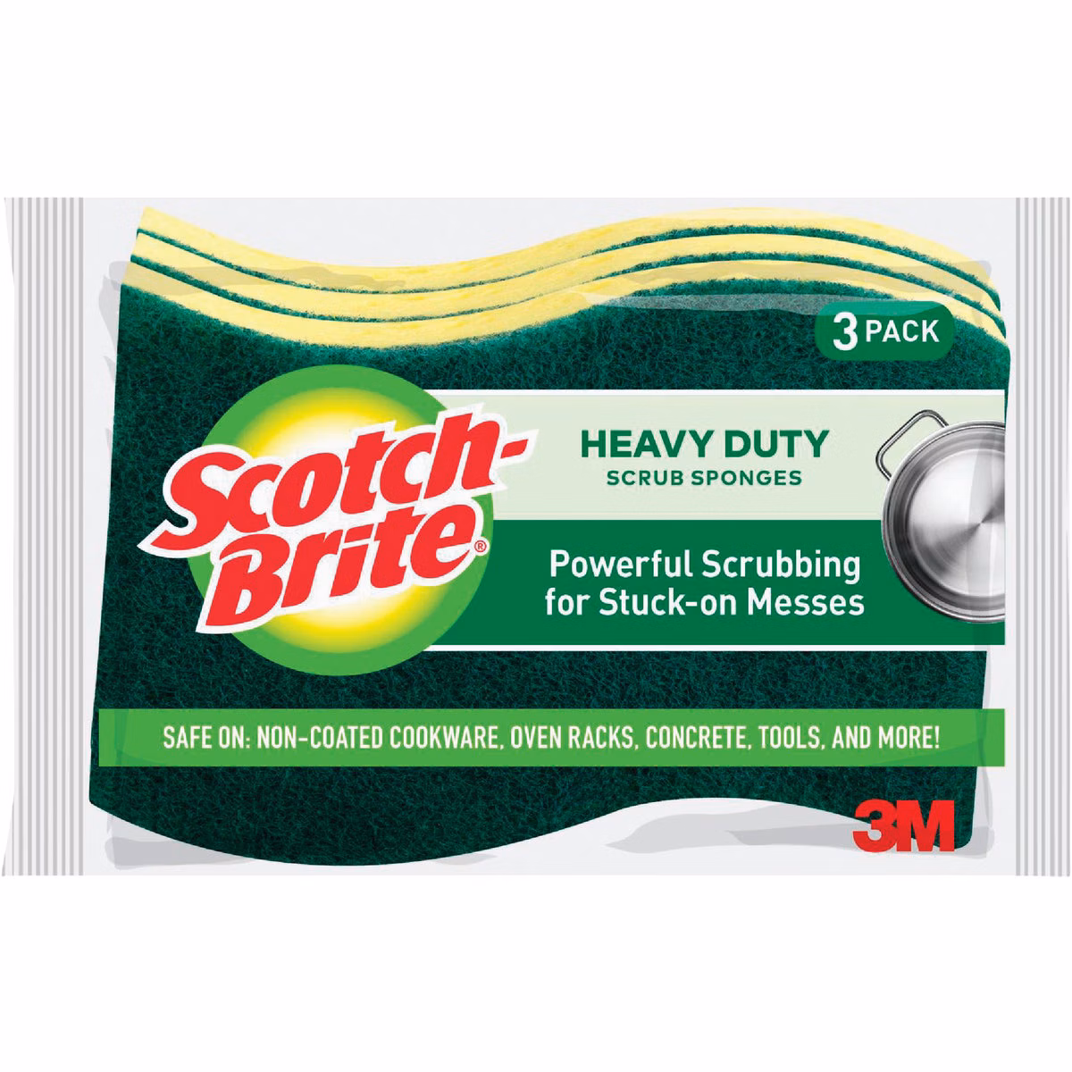 Scotch-Brite Heavy Duty Scrub Sponge (3-Pack)