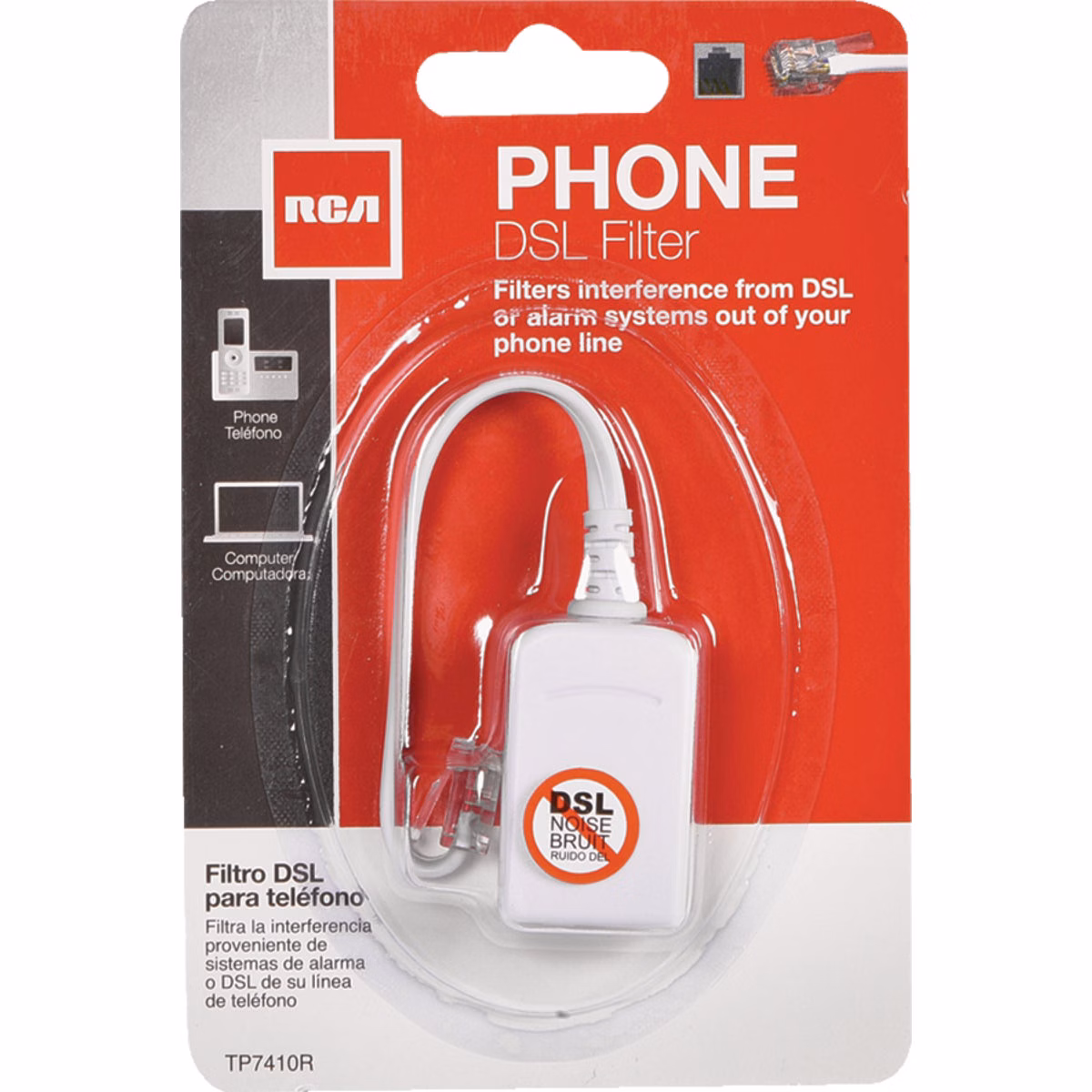RCA DSL & Phone or Security System DSL Line Filter