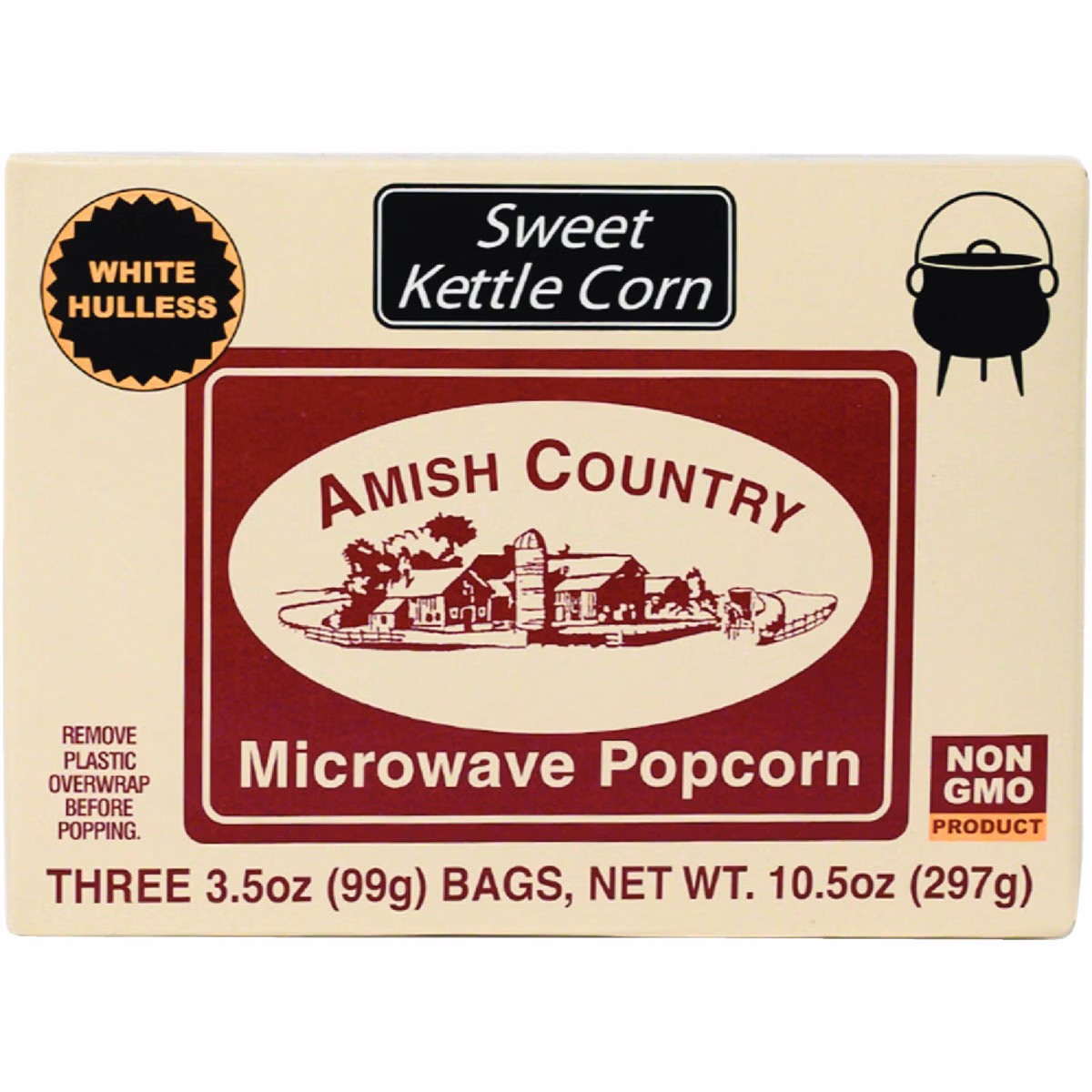 Amish Country Popcorn 3 Pack Sweet Kettle Microwave Popcorn