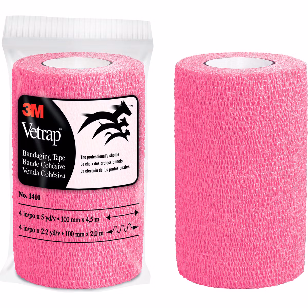 3M Vetrap 4 In. x 5 Yd. Hot Pink Bandaging Wrap