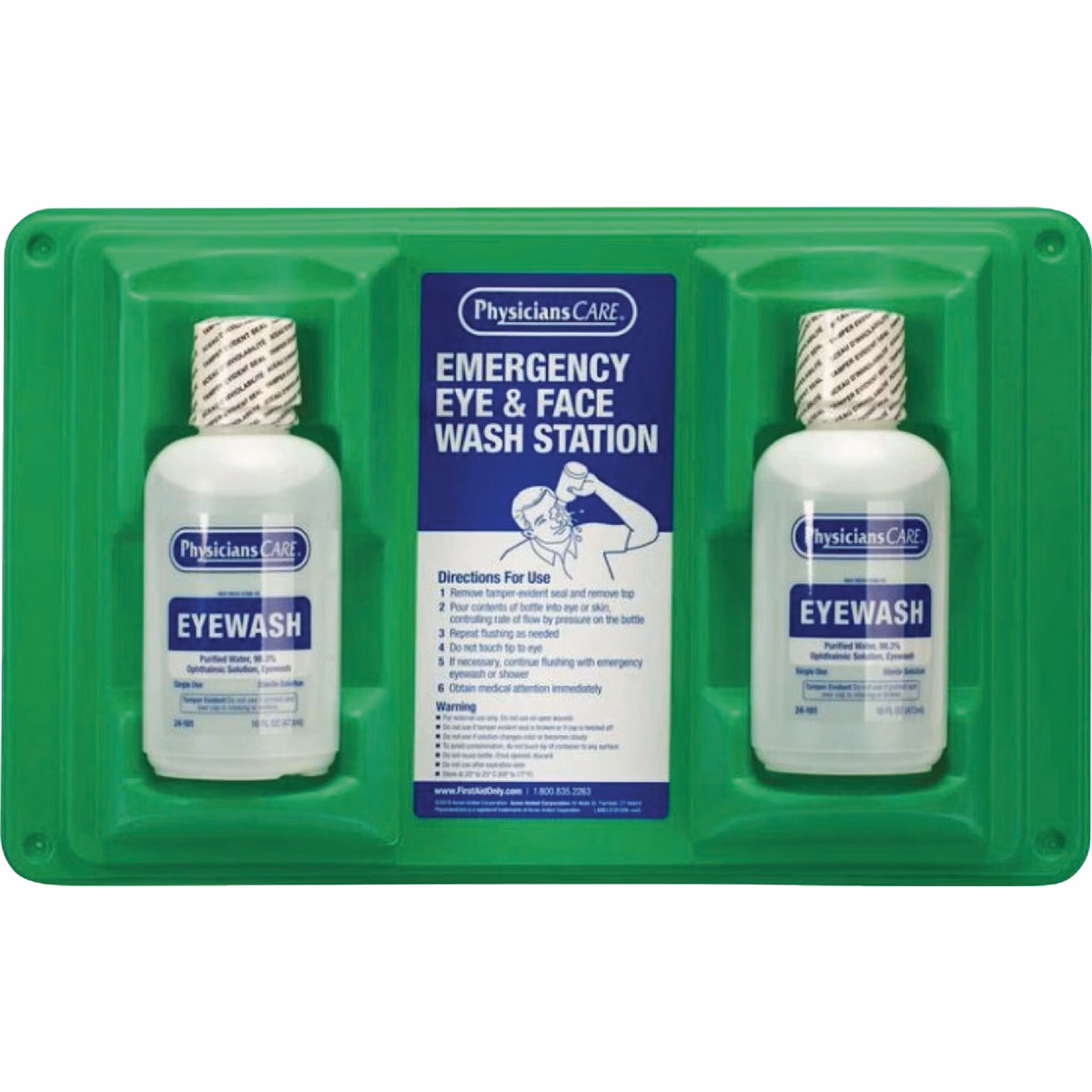 First Aid Only 16 Oz. Bottle Personal Eyewash Station (2-Pack)