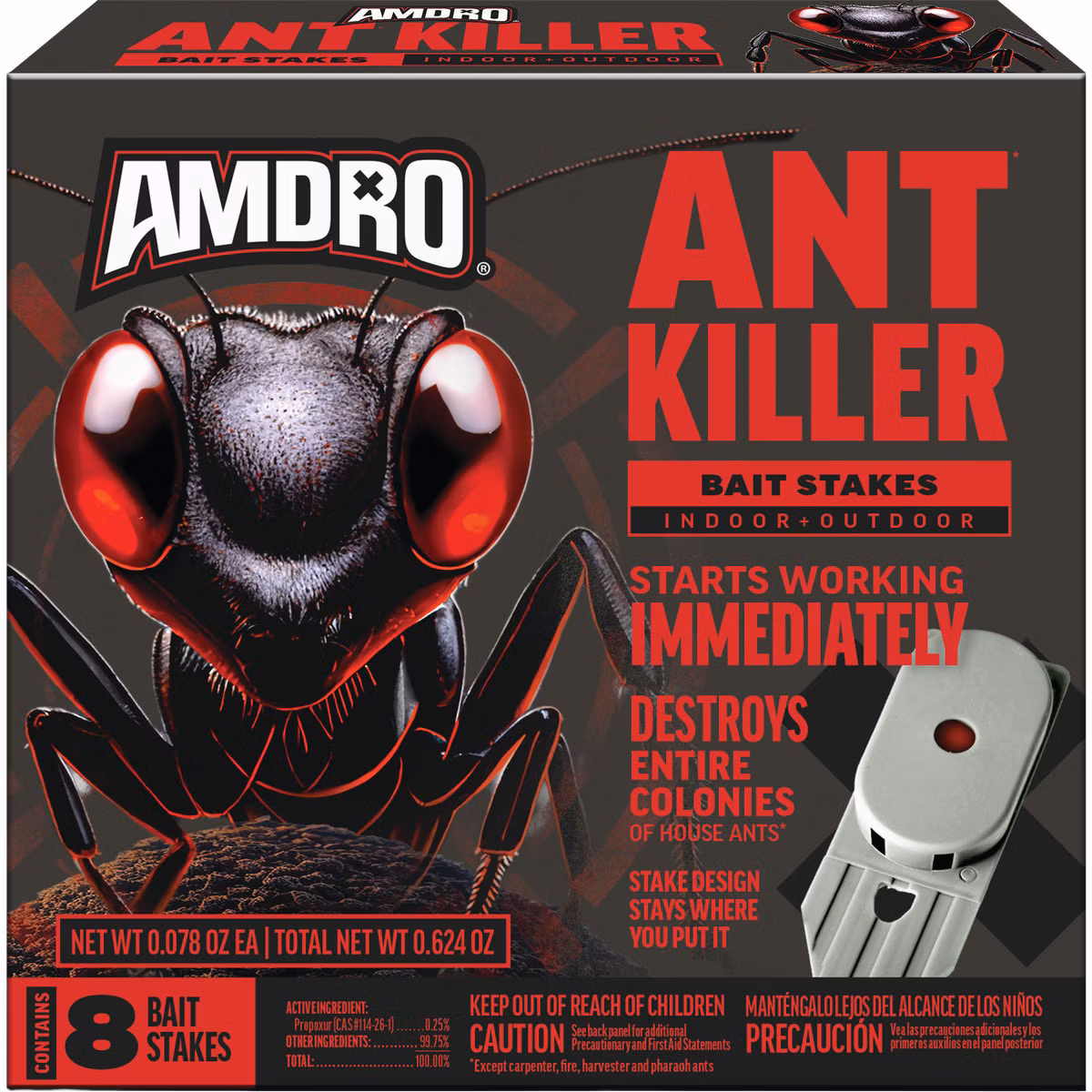 Amdro 1.28 Oz. Solid Ant Bait Stake (8-Pack)