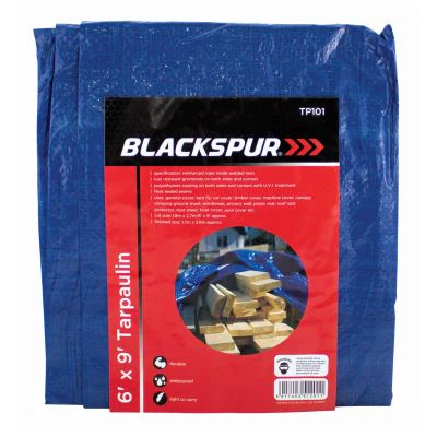 6′(1.8m) x 9′(2.7m) Tarpaulin – Blue