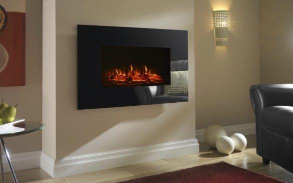 Charmouth Glass Effect Electric Fire – Black
