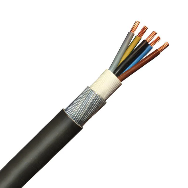 1.5mm 5 Core 23A Brown Black Grey Blue Green Yellow 6945X Steel Wire Armoured SWA Outdoor Mains Power Cable – 1m