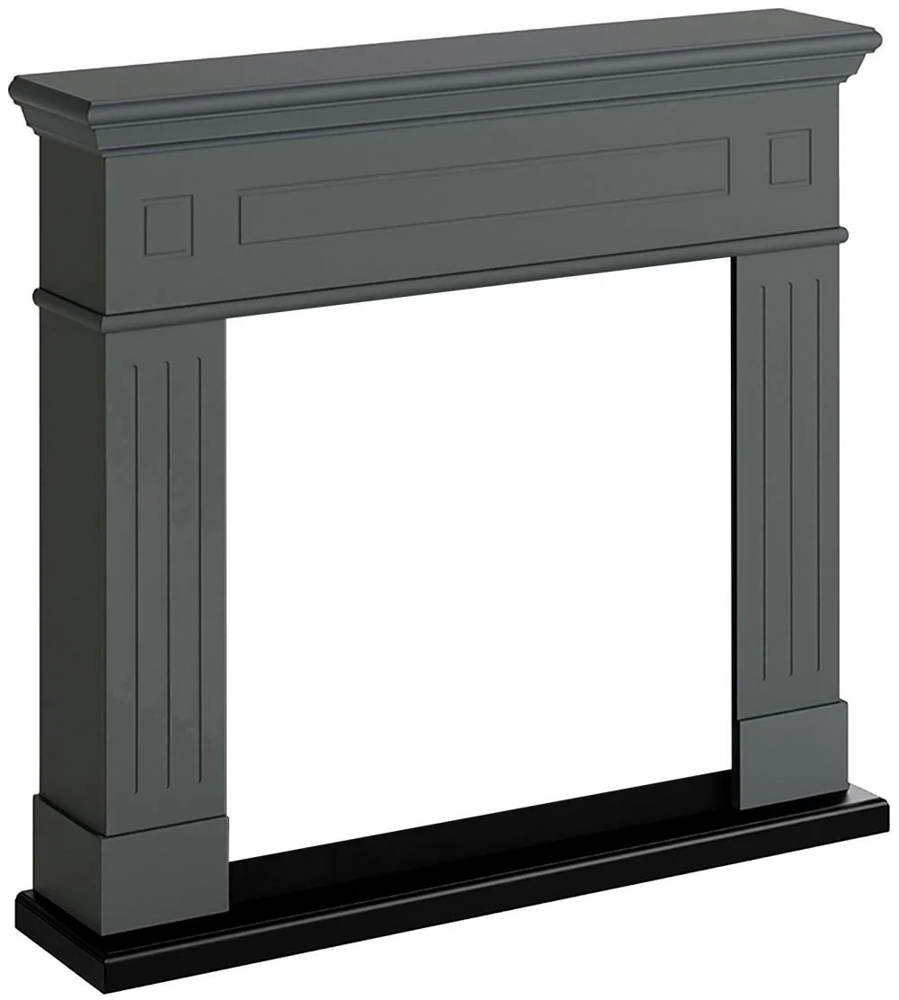 Larsen Fireplace Frame, Solid Grey