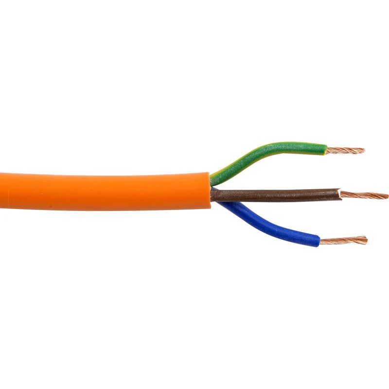 1.5mm 3 Core Hi-Vis Flex Cable Orange Round 3183Y – 100m