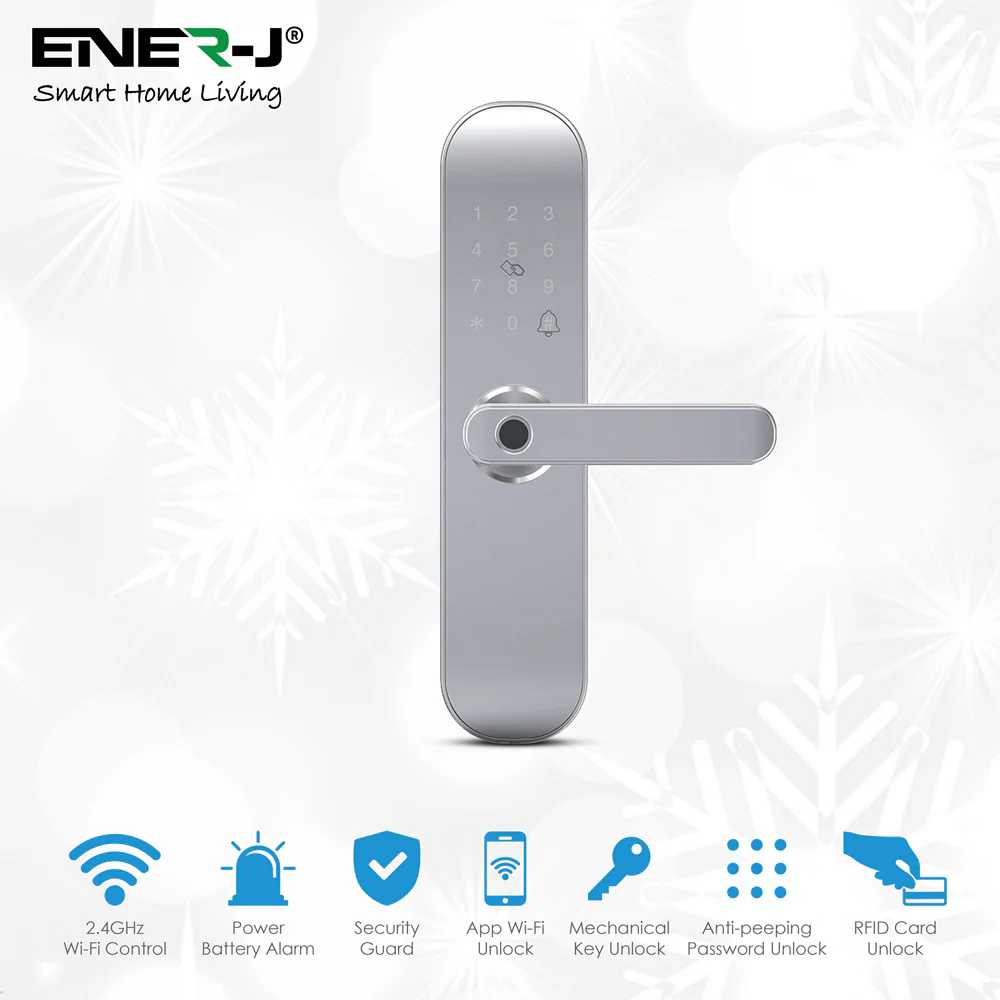 WiFi Smart Door Lock Right Handle – Silver
