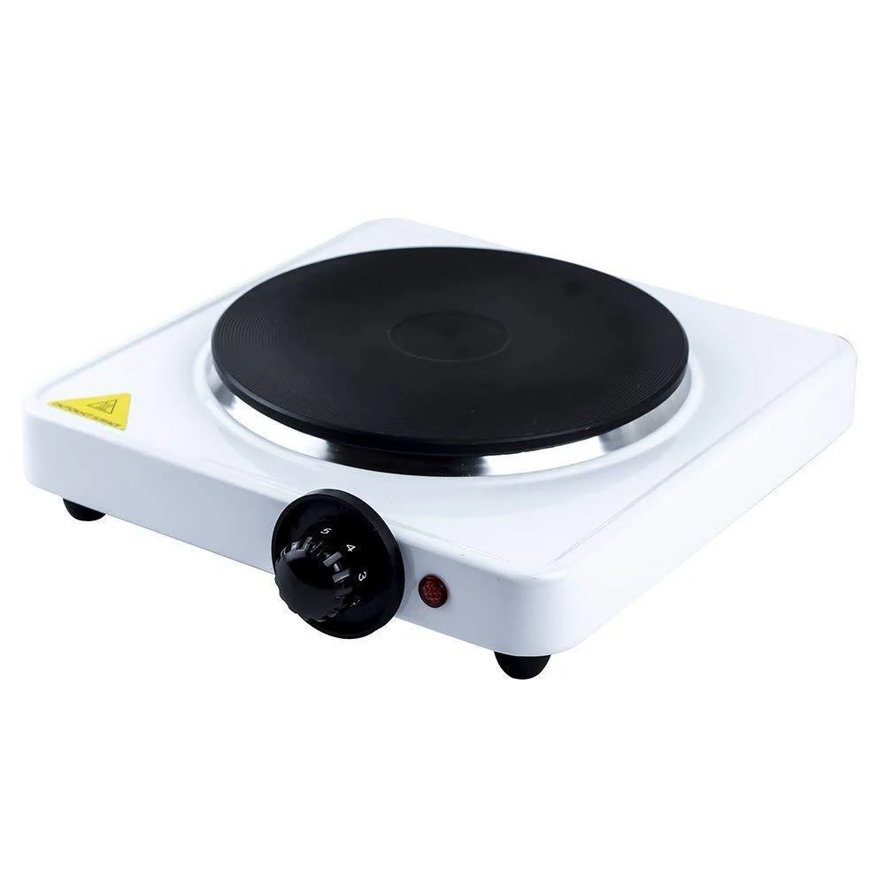 Single Stainless Steel Hot Plate – White