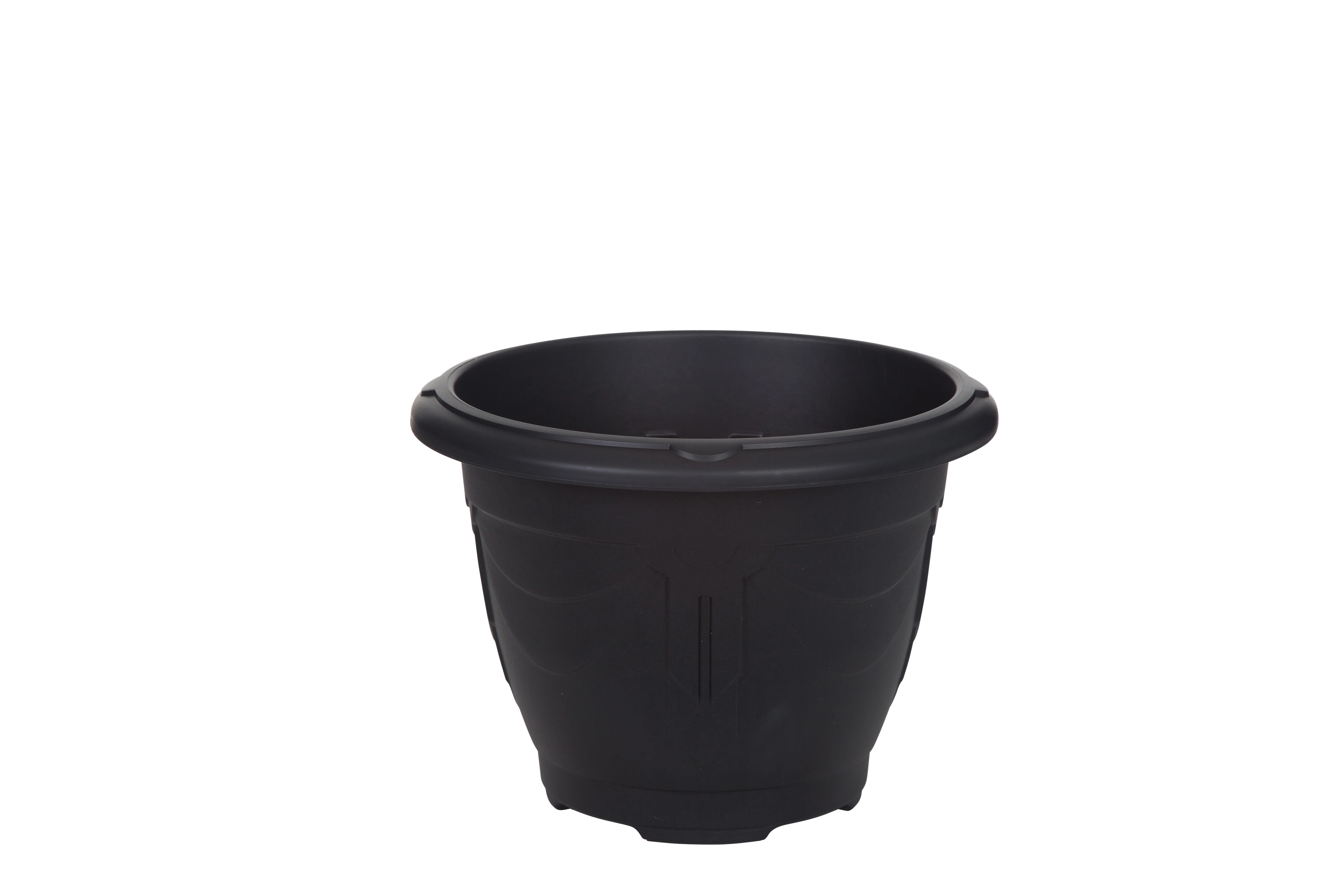24cm Venetian Round Planter, Black