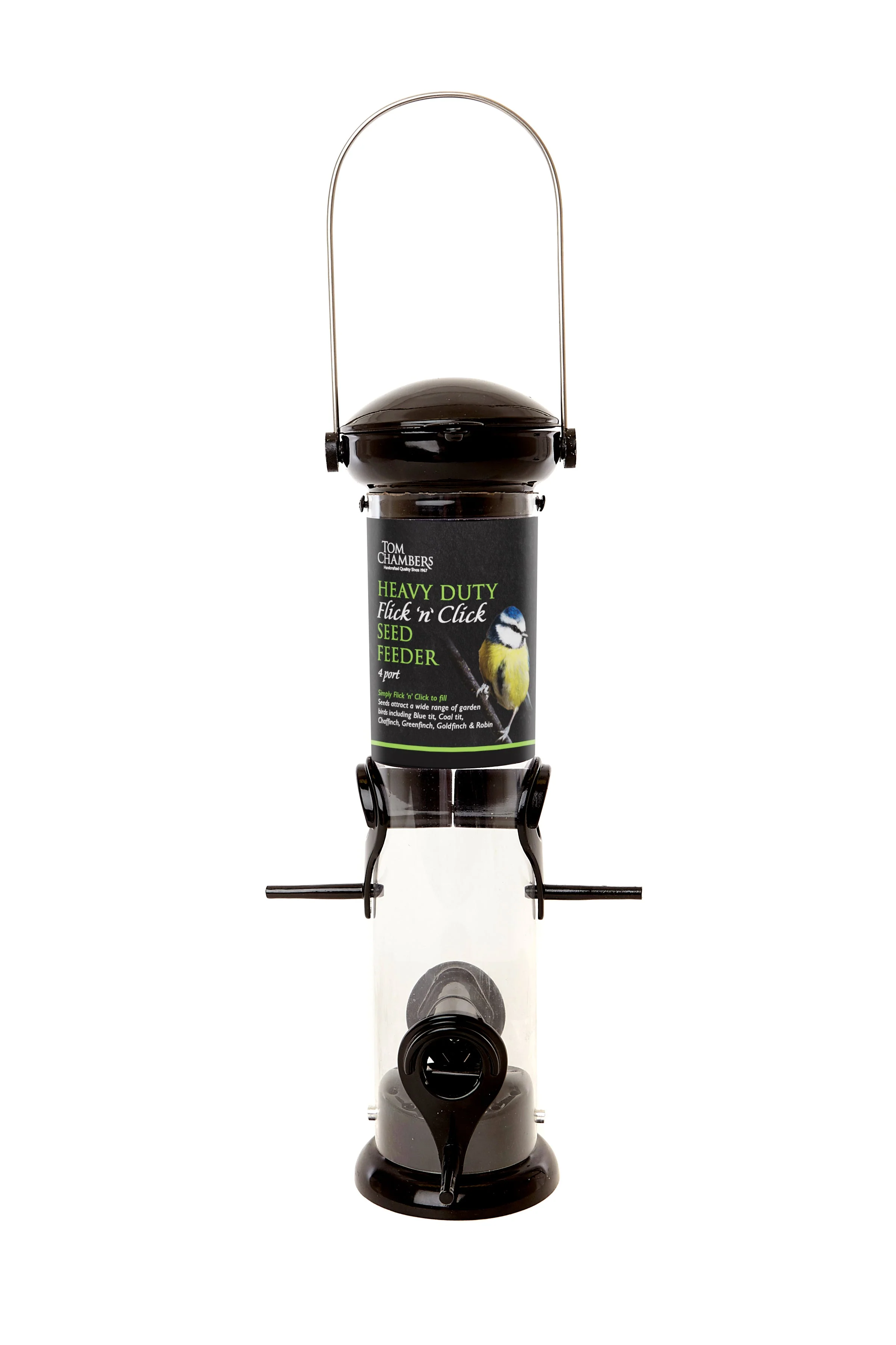 Heavy Duty Flick ‘n’ Click Seed Feeder – 4 port