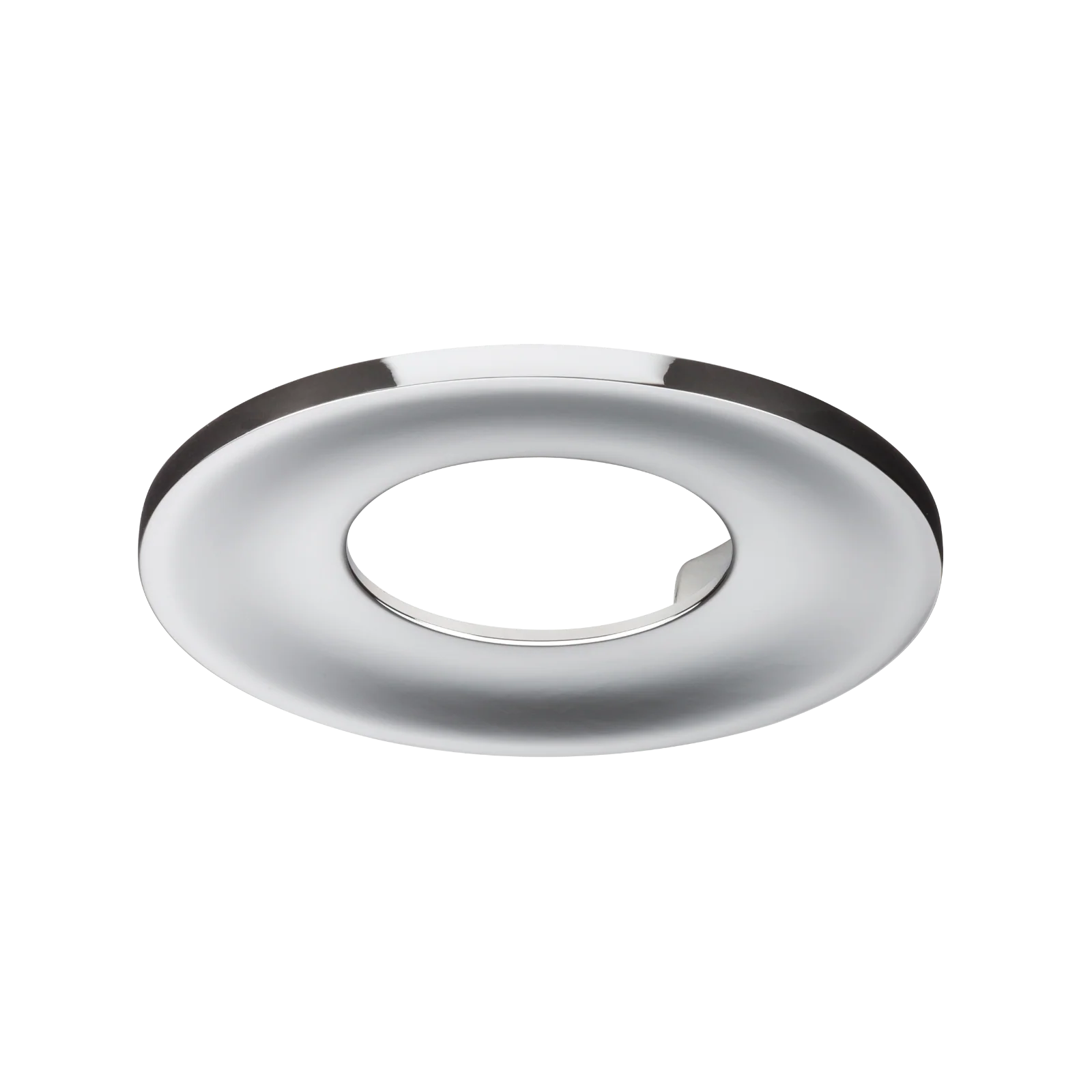 Traditional IP65 Round Fire Rated Bezels for Fixed ProKnight – Polished Chrome