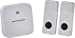 Wireless plug in dual entrance door chime system – white