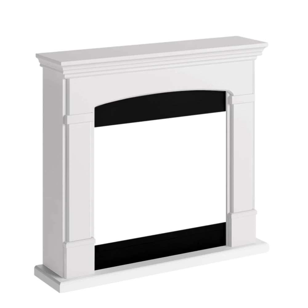 Helmi Fireplace Frame, Pure White