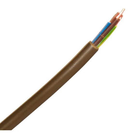 0.75mm 3 Core PVC Flex Cable Gold Round 2183Y – 10m