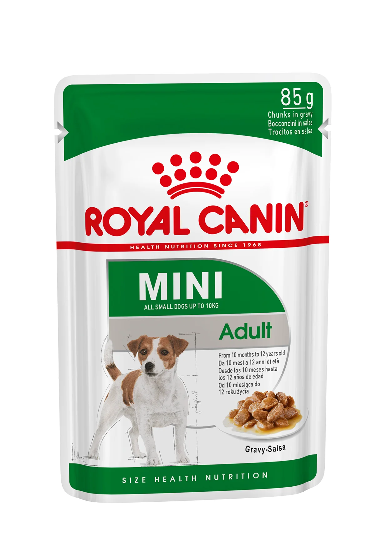 Mini Adult Wet Dog Food In Gravy, 85g x 12 Pack
