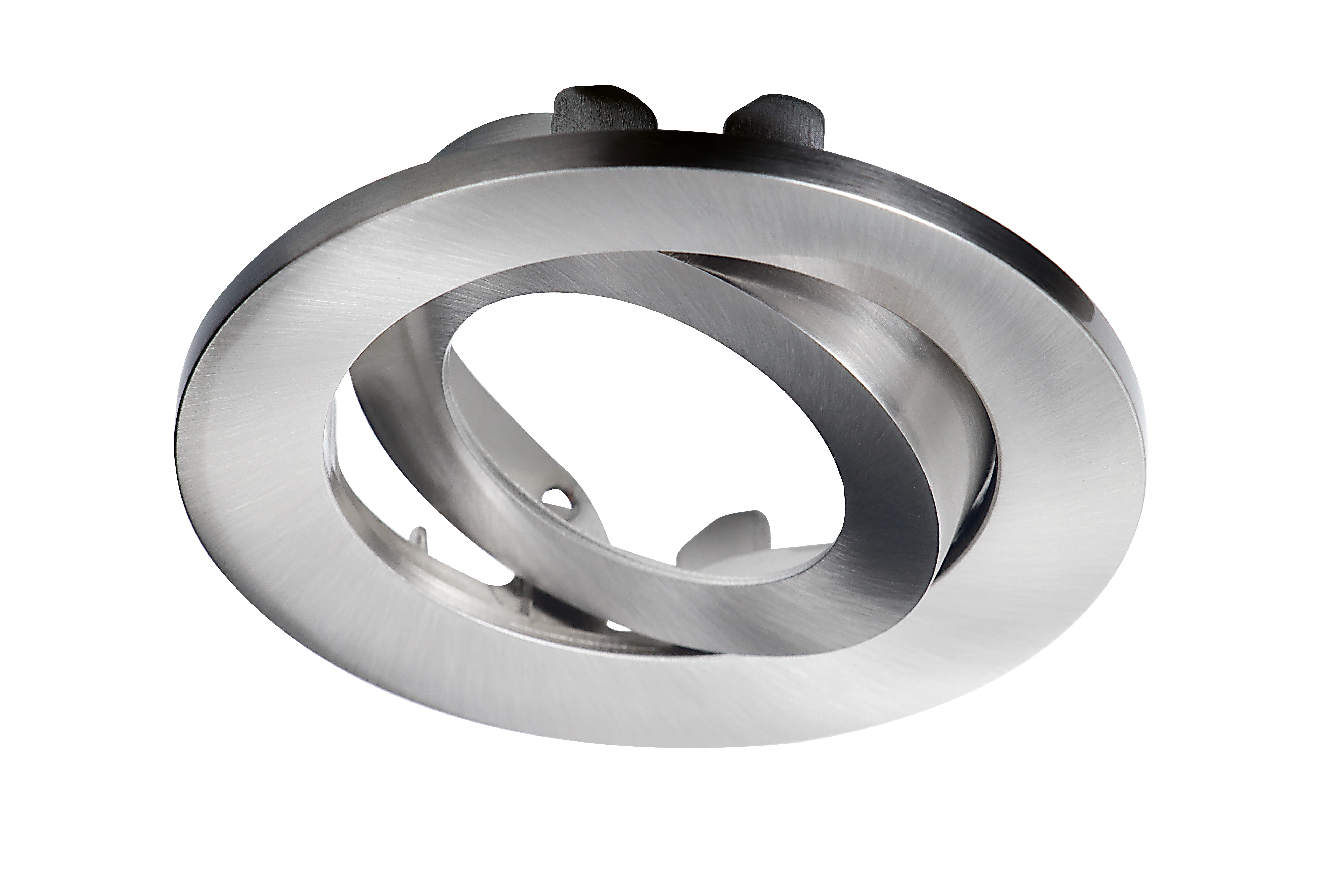 Traditional IP65 Round Fire Rated Bezels for Tilt ProKnight – Brushed Chrome